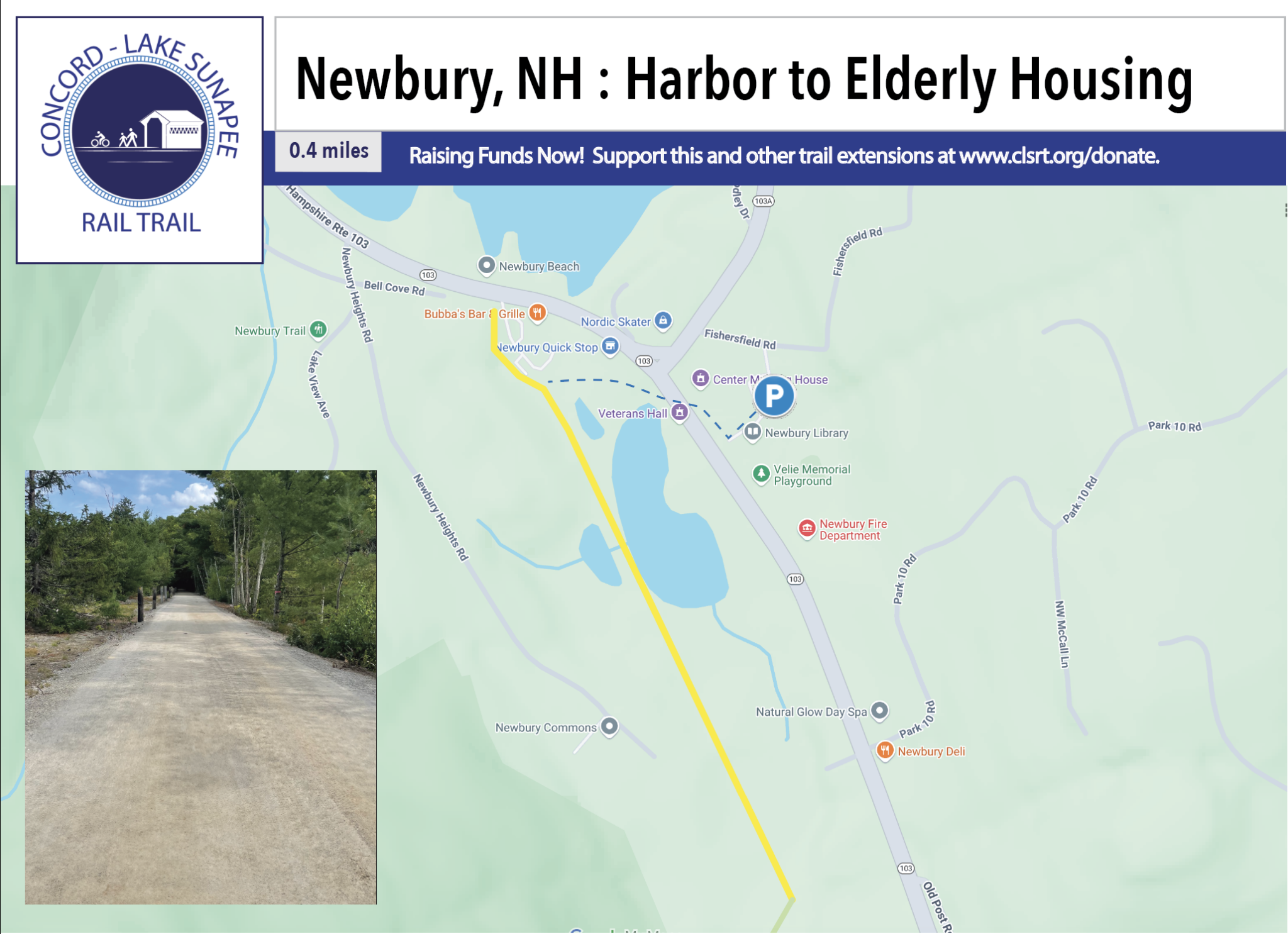 Map of Trail at Newbury Harbor Plaza